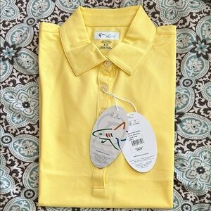 Greg Norman Collection Yellow Short Sleeve Performance Polo